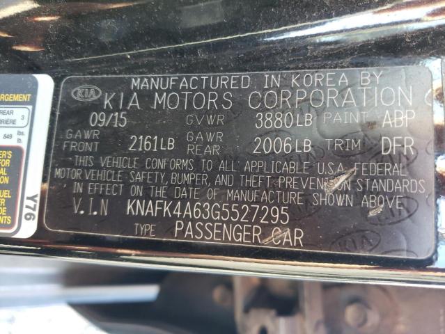 2016 KIA FORTE LX KNAFK4A63G5527295