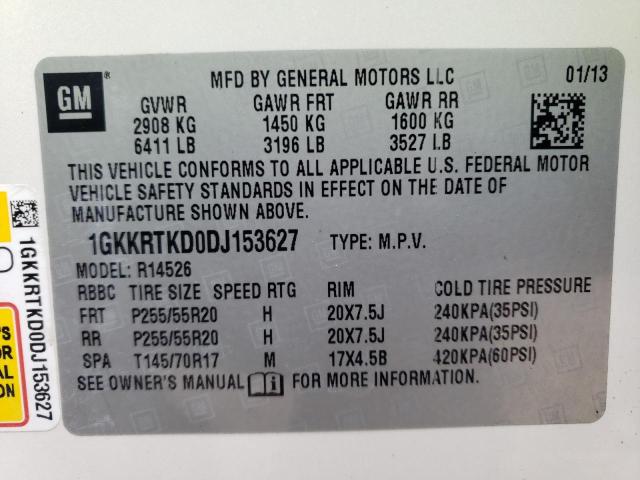 1GKKRTKD0DJ153627 GMC Acadia Denali
