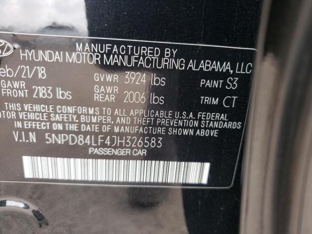 2018 HYUNDAI ELANTRA SE 5NPD84LF4JH326583