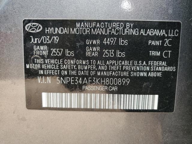 2019 HYUNDAI SONATA LIM 5NPE34AF3KH800899