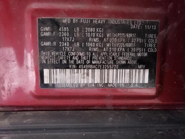 4S4BRBAC7E3255720 Subaru Outback 2.5i