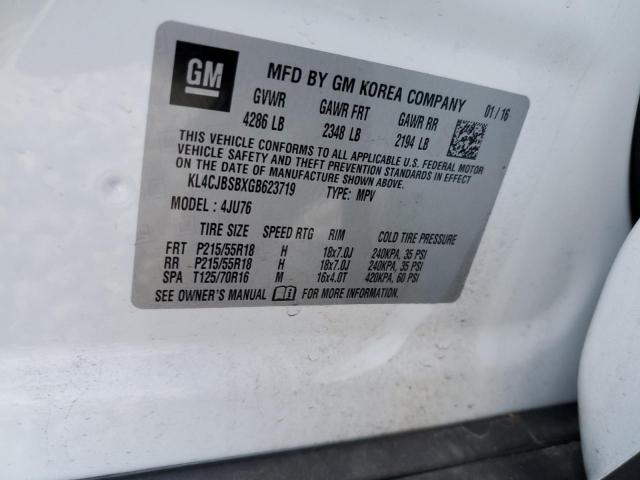 2016 BUICK ENCORE CON - KL4CJBSBXGB623719