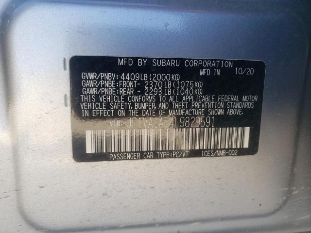 2020 SUBARU WRX JF1VA1A64L9829591