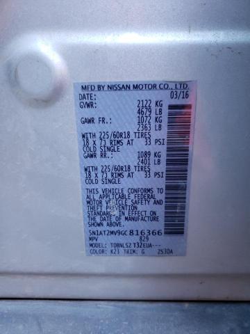 5N1AT2MV9GC816366 Nissan ROGUE S