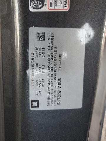 2017 CHEVROLET CAMARO LT 1G1FC3DS9H0119880