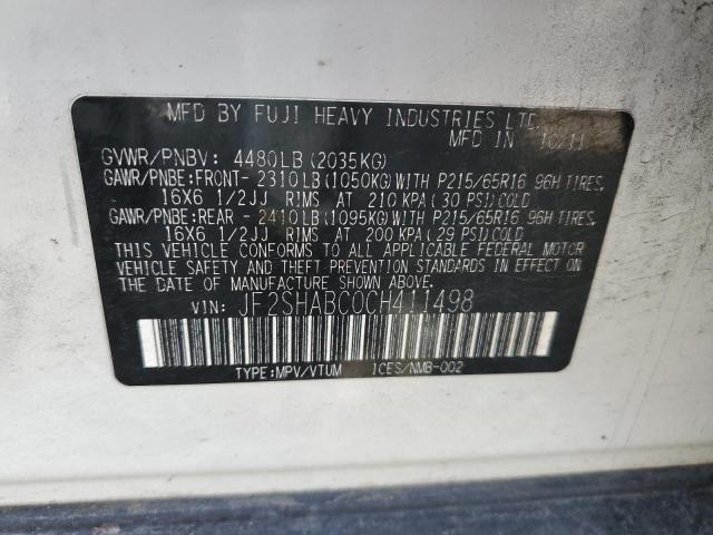 JF2SHABC0CH411498 Subaru Forester 2.5x