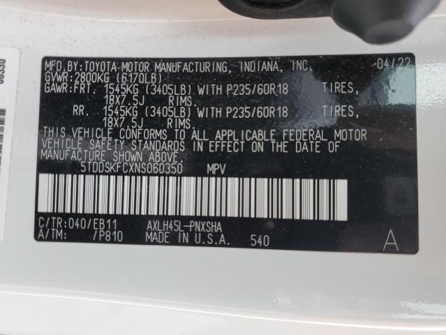2022 TOYOTA SIENNA XSE - 5TDDSKFCXNS060350