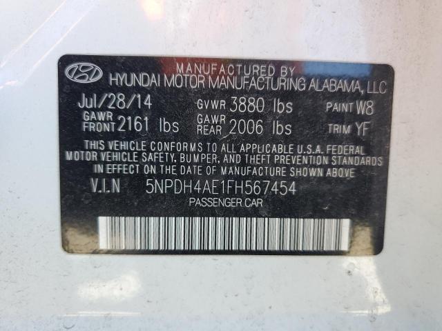 2015 HYUNDAI ELANTRA SE 5NPDH4AE1FH567454