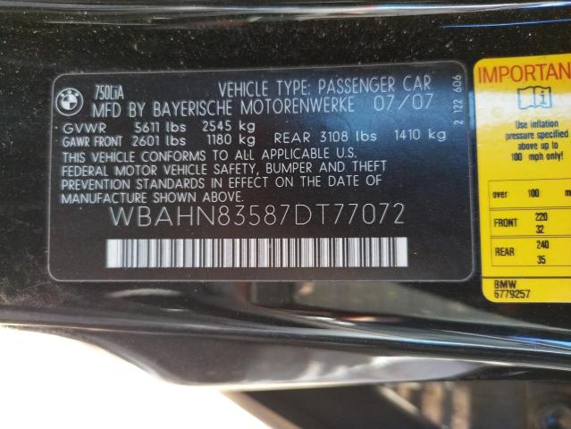 WBAHN83587DT77072 BMW 7 Series