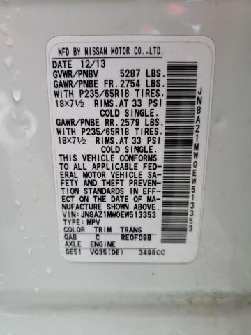 JN8AZ1MW0EW513353 Nissan MURANO S