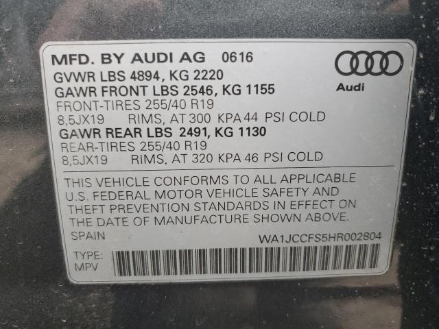 2017 AUDI Q3 PREMIUM WA1JCCFS5HR002804
