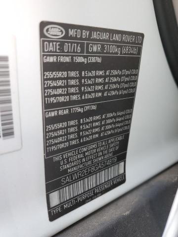 SALWR2EF8GA574819 Land Rover Range Rover Sport Sc