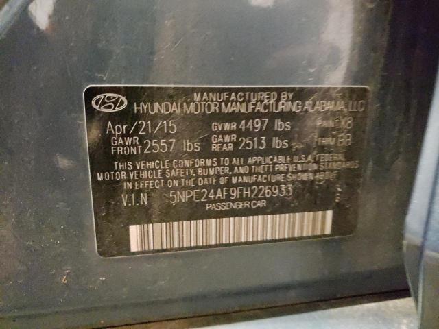 2015 HYUNDAI SONATA SE 5NPE24AF9FH226933