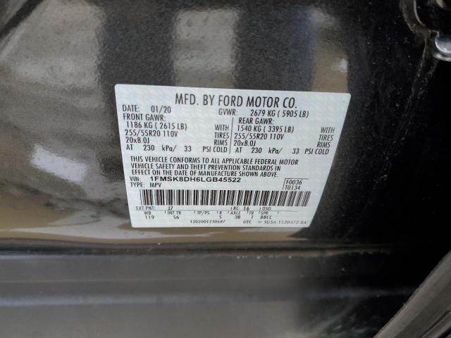 2020 FORD EXPLORER X 1FMSK8DH6LGB45522