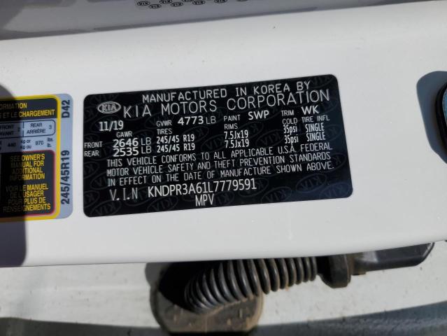 KNDPR3A61L7779591 KIA Sportage Sx