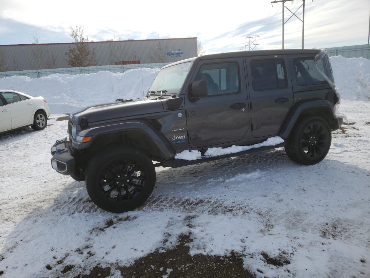 2022 Jeep Wrangler Unlimited Sahara 4XE for sale at Copart Bismarck, ND Lot  #43040*** 