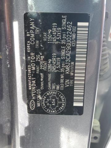 2016 HYUNDAI TUCSON LIM - KM8J3CA29GU022462