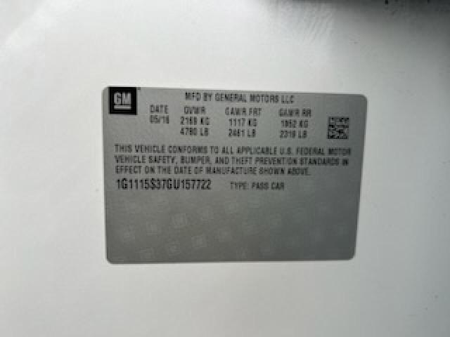 2016 CHEVROLET IMPALA LT - 1G1115S37GU157722