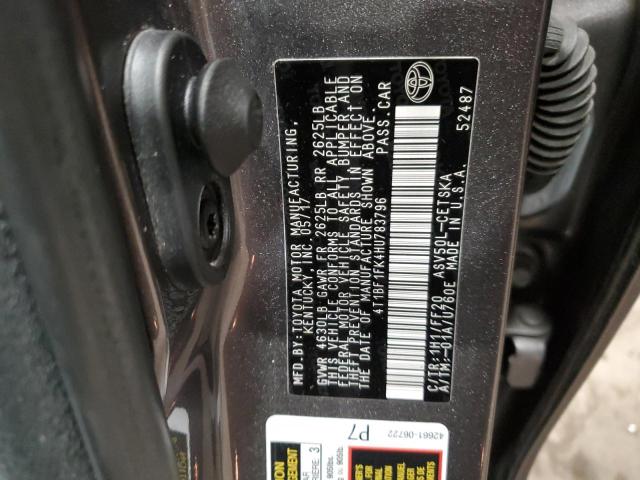 2017 TOYOTA CAMRY LE 4T1BF1FK4HU783796
