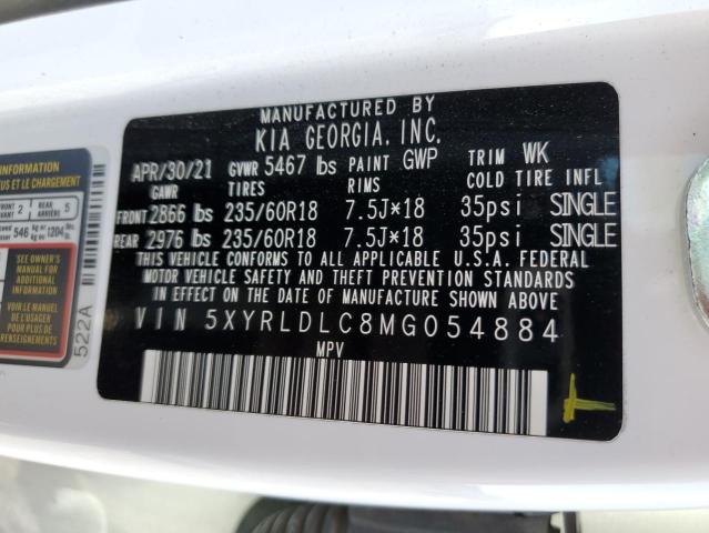 5XYRLDLC8MG054884 KIA SORENTO S