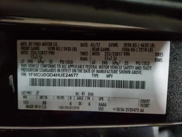 2017 FORD ESCAPE SE 1FMCU0GD4HUE24677