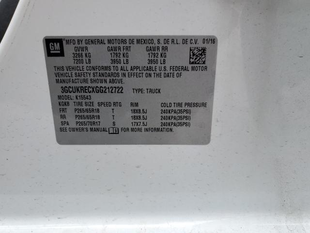 2016 CHEVROLET SILVERADO2 3GCUKRECXGG212722