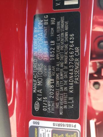 KNADN4A37G6676436 KIA RIO EX