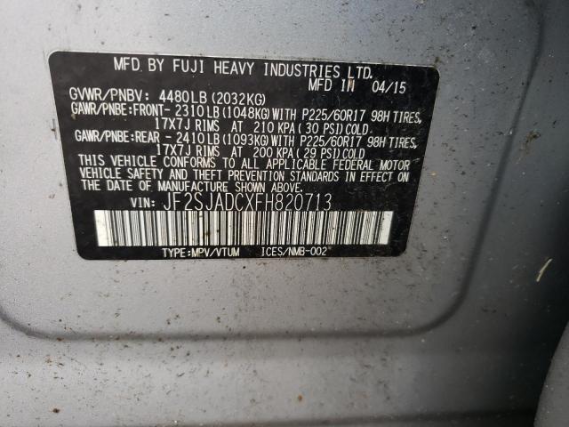 2015 SUBARU FORESTER 2 - JF2SJADCXFH820713