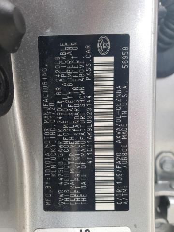 2020 TOYOTA CAMRY LE 4T1C11AK9LU929144