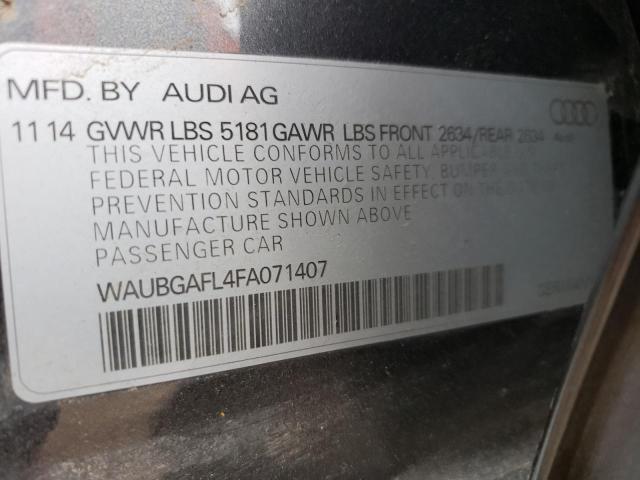 2015 AUDI S4 PREMIUM - WAUBGAFL4FA071407