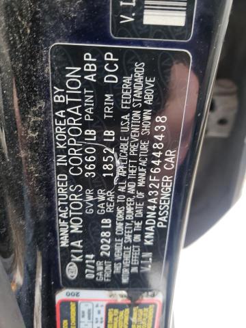 2015 KIA RIO EX - KNADN4A32F6448438