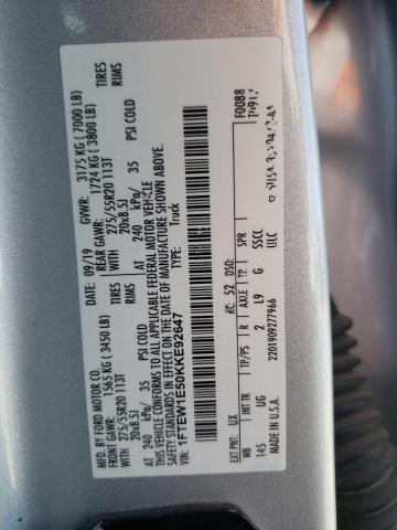 2019 FORD F150 SUPER 1FTEW1E50KKE92647