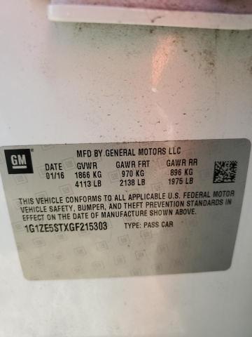 2016 CHEVROLET MALIBU LT 1G1ZE5STXGF215303