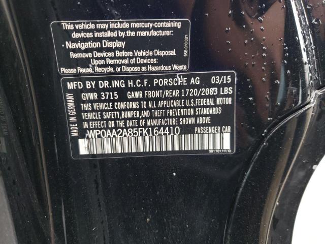 2015 PORSCHE CAYMAN - WP0AA2A85FK164410