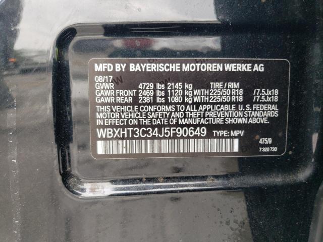2018 BMW X1 XDRIVE2 WBXHT3C34J5F90649