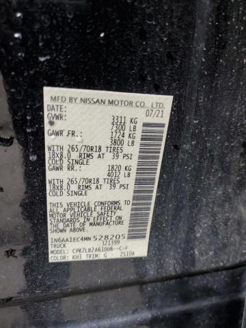 1N6AA1EC4MN528205 Nissan TITAN S