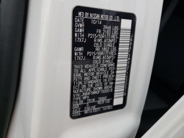 2015 NISSAN JUKE S - JN8AF5MR0FT500518