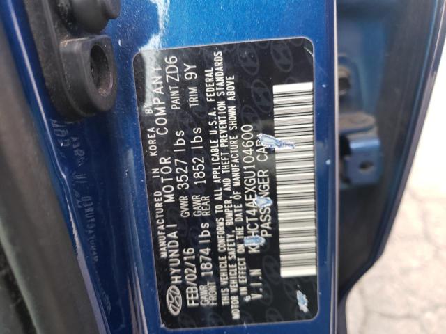 2016 HYUNDAI ACCENT SE KMHCT4AEXGU104600