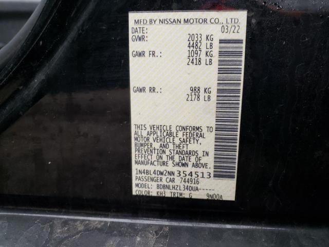 1N4BL4DW2NN354513 Nissan ALTIMA SV
