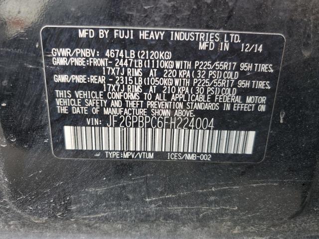 JF2GPBPC6FH224004 Subaru Xv Crosstrek 2.0i Hybrid Touring