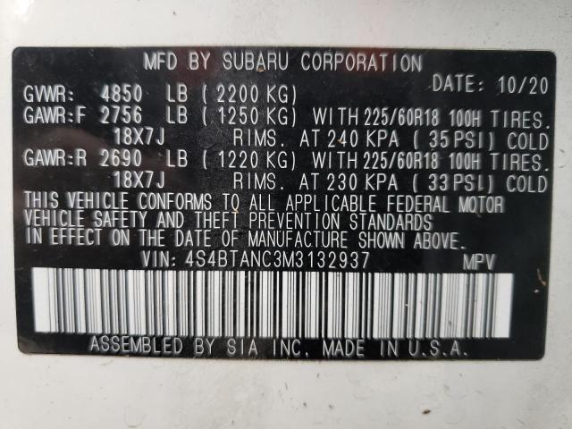 2021 SUBARU OUTBACK LI - 4S4BTANC3M3132937