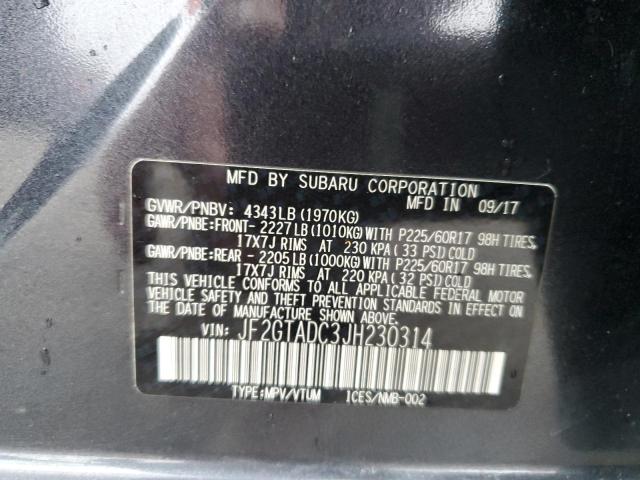 JF2GTADC3JH230314 Subaru Crosstrek Premium