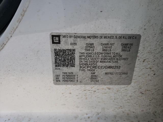 2018 CHEVROLET SILVERADO 3GCPCREC7JG490253