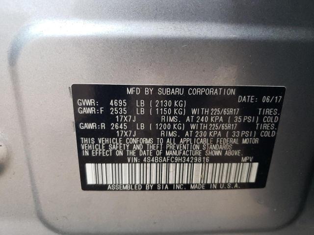 4S4BSAFC9H3429816 Subaru Outback 2.5i Premium