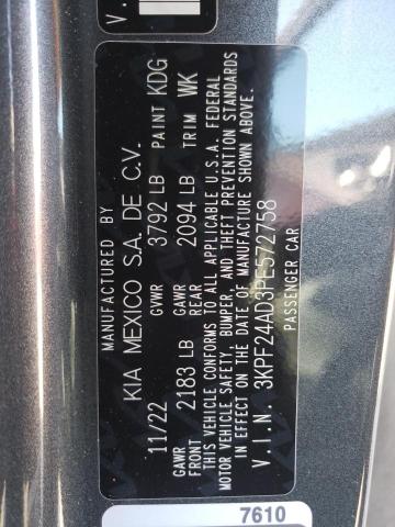 3KPF24AD3PE572758 KIA FORTE LX