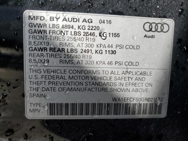 2016 AUDI Q3 PREMIUM WA1EFCFS0GR021512