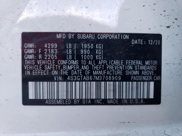4S3GTAB67M3708909 Subaru Impreza