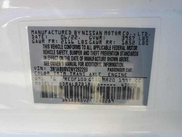 3N1AB8BV2NY282289 Nissan SENTRA S