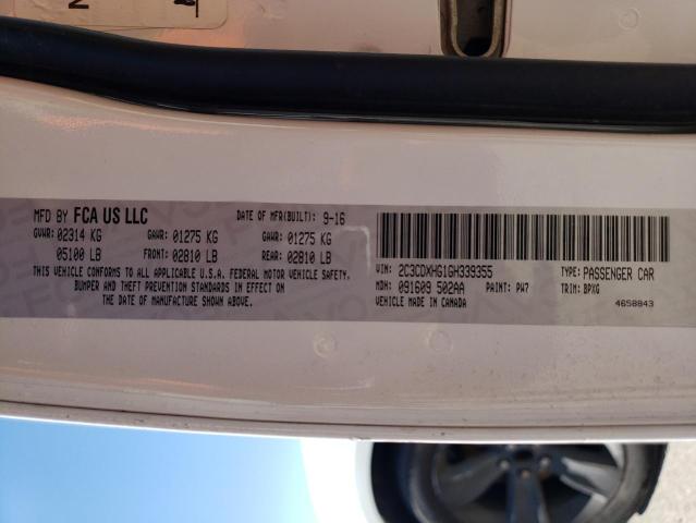 2016 DODGE CHARGER SX 2C3CDXHG1GH339355