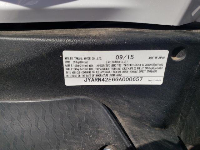 2016 YAMAHA YZFR1S JYARN42E6GA000657